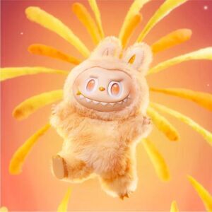 HAPPINESS big into energy labubu NEW Cute Furry Bunny Plush KEYCHAIN bag charm